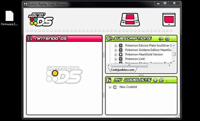logiciel action replay dsi code manager